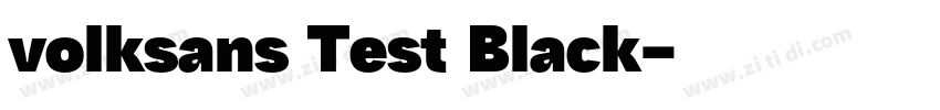 volksans Test Black字体转换
